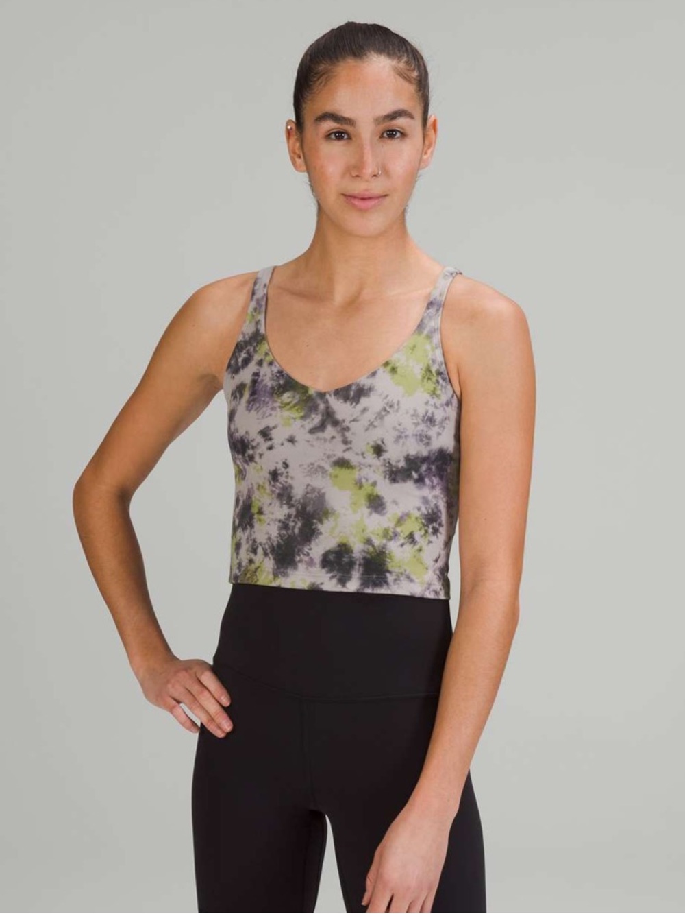 Lululemon Align Tank Top Radial Tie Dye Mauve Grey Multi size 6 W1DAJS
